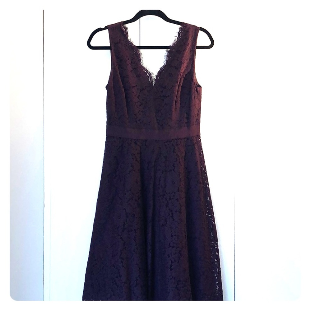 Ann Taylor Wine Lace Dress